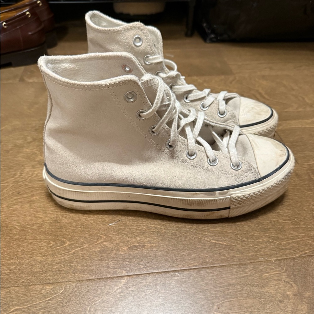 Converse suede platform High-Top Canvas Sneakers